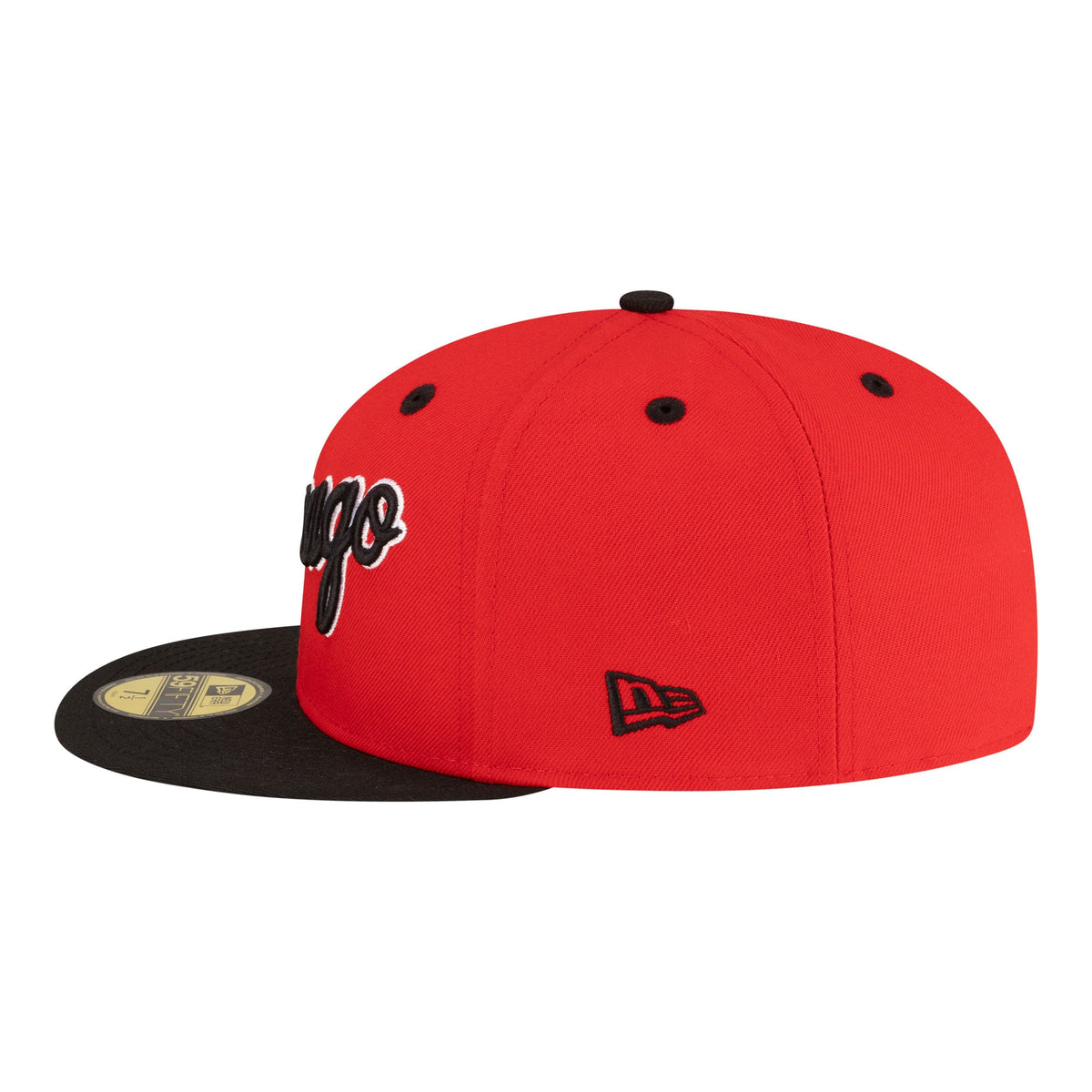 Men's Chicago Bulls  New Era Red/Black 80s Throwback 59FIFTY Fitted Hat