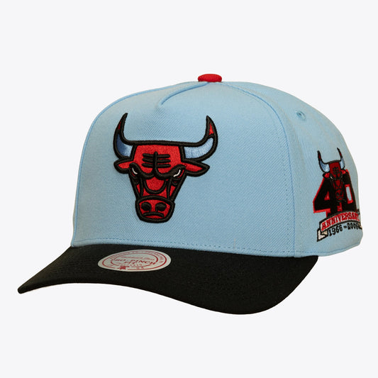 Men's Chicago Bulls Mitchell & Ness Light Blue/Black In the City Pro Pinch Snapback Hat