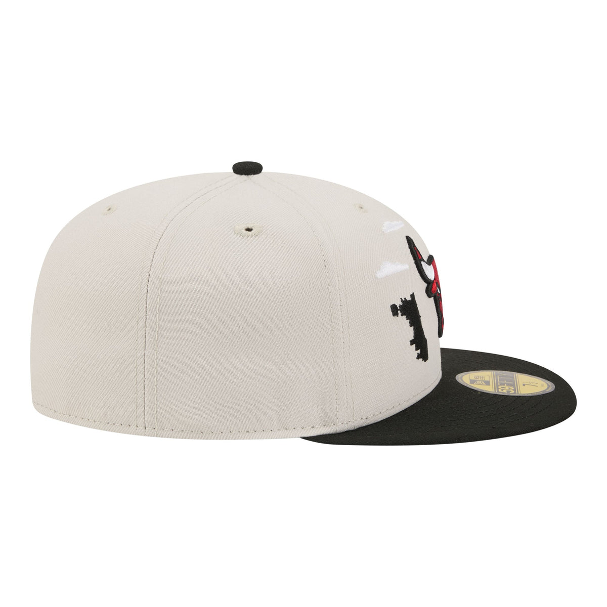 Men's Chicago Bulls  New Era Tan/Black Localized City Icon 59FIFTY Fitted Hat