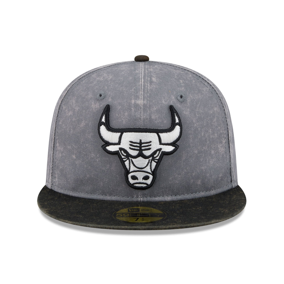 Men's Chicago Bulls New Era Gray/Black Washed 59FIFTY Fitted Hat