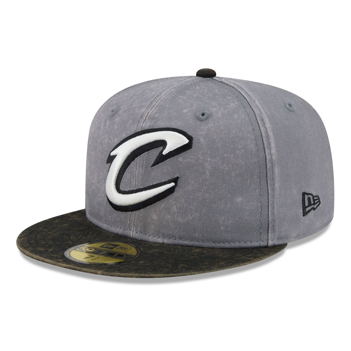 Men's Cleveland Cavaliers New Era Gray/Black Washed 59FIFTY Fitted Hat