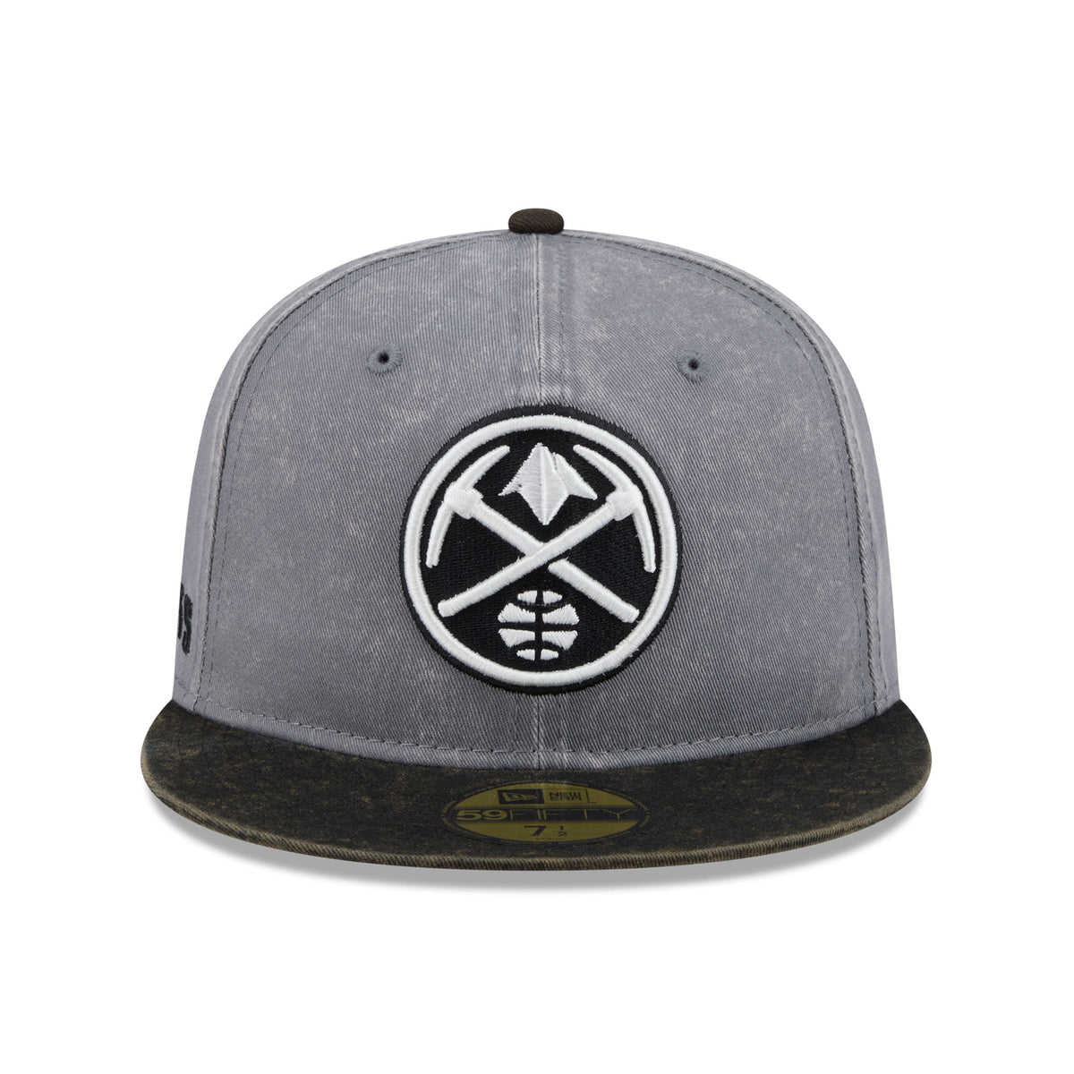 Men's Denver Nuggets New Era Gray/Black Washed 59FIFTY Fitted Hat