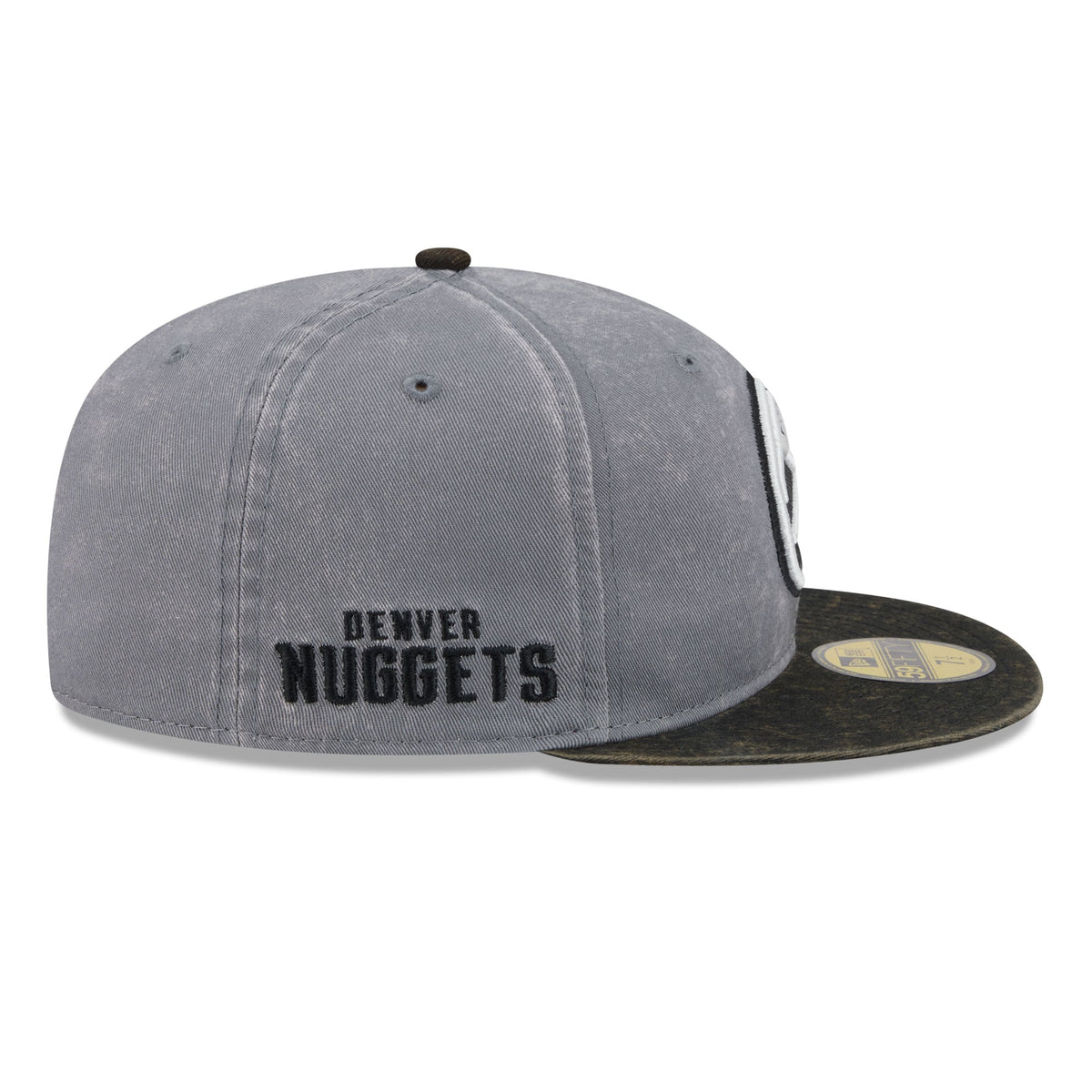 Men's Denver Nuggets New Era Gray/Black Washed 59FIFTY Fitted Hat
