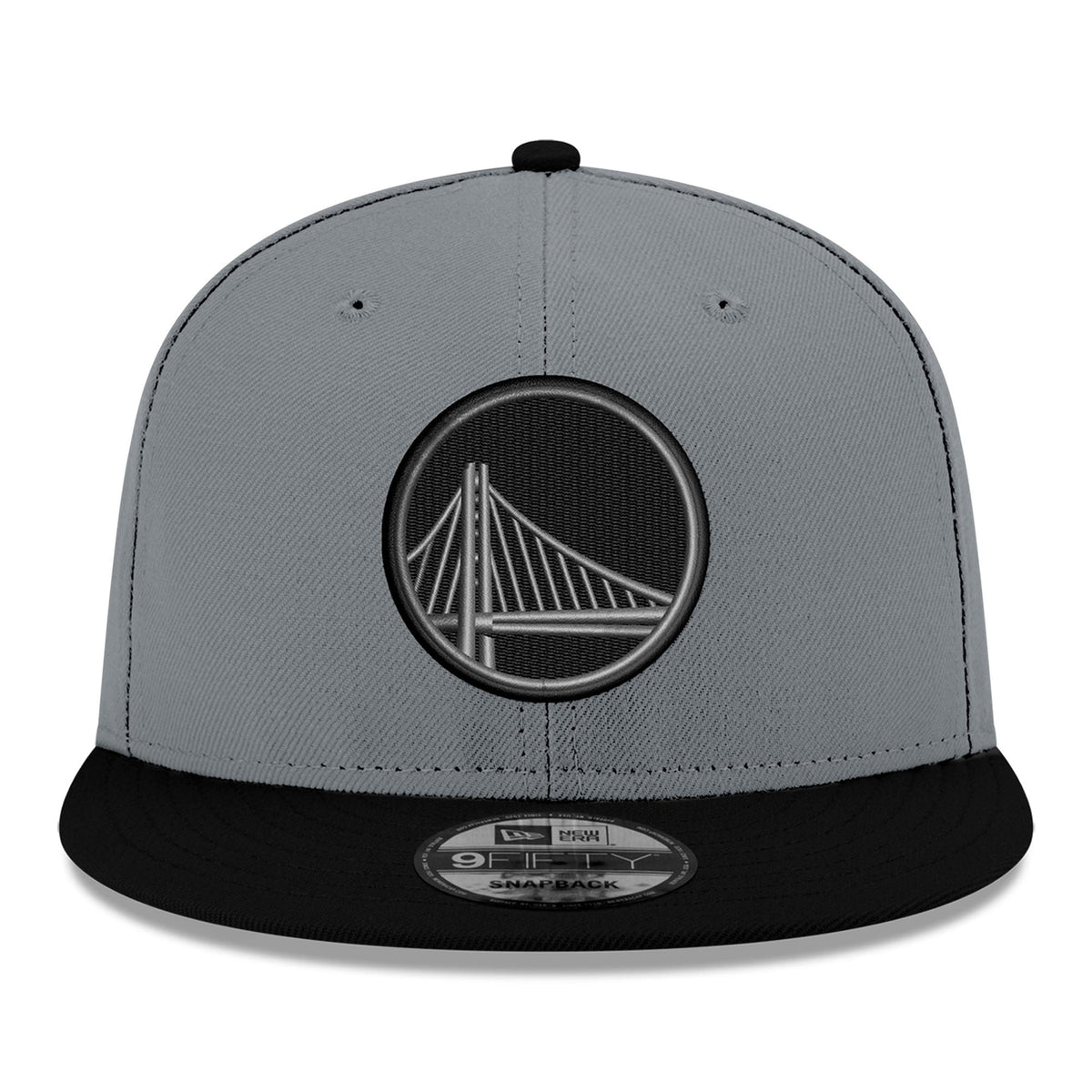 Men's Golden State Warriors New Era Gray/Black Logo 2-Tone 9FIFTY Snapback Hat