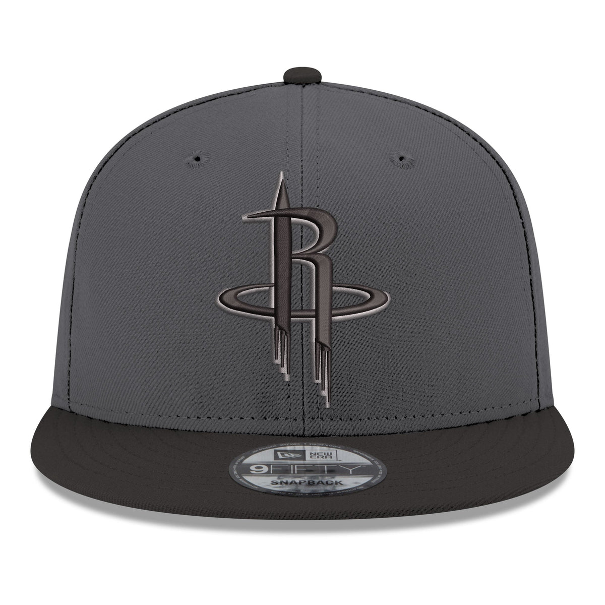 Men's Houston Rockets New Era Gray/Black Logo 2-Tone 9FIFTY Snapback Hat