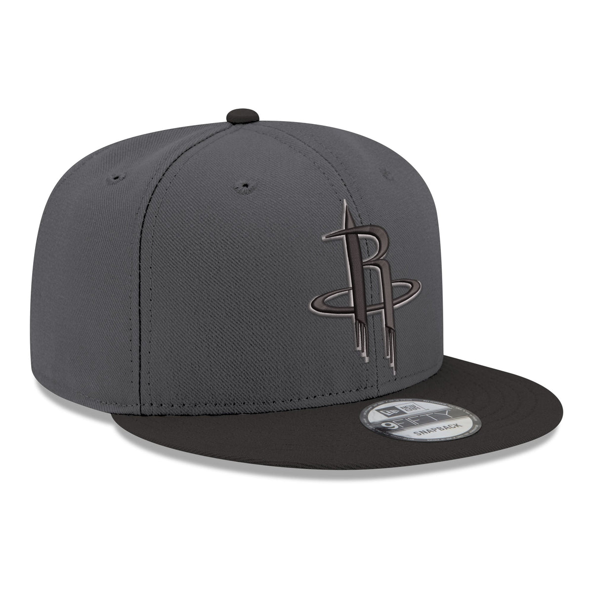 Men's Houston Rockets New Era Gray/Black Logo 2-Tone 9FIFTY Snapback Hat