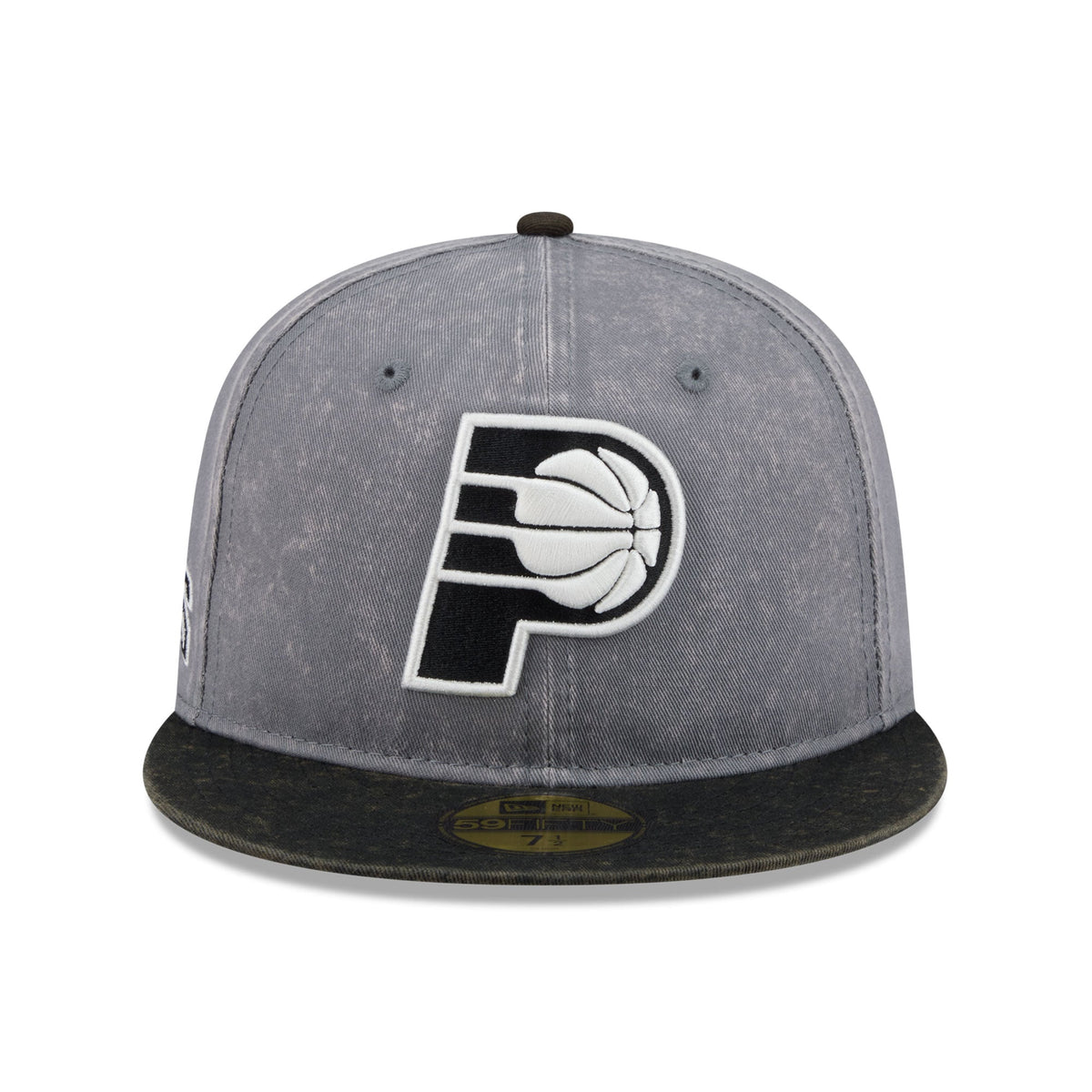 Men's Indiana Pacers New Era Gray/Black Washed 59FIFTY Fitted Hat