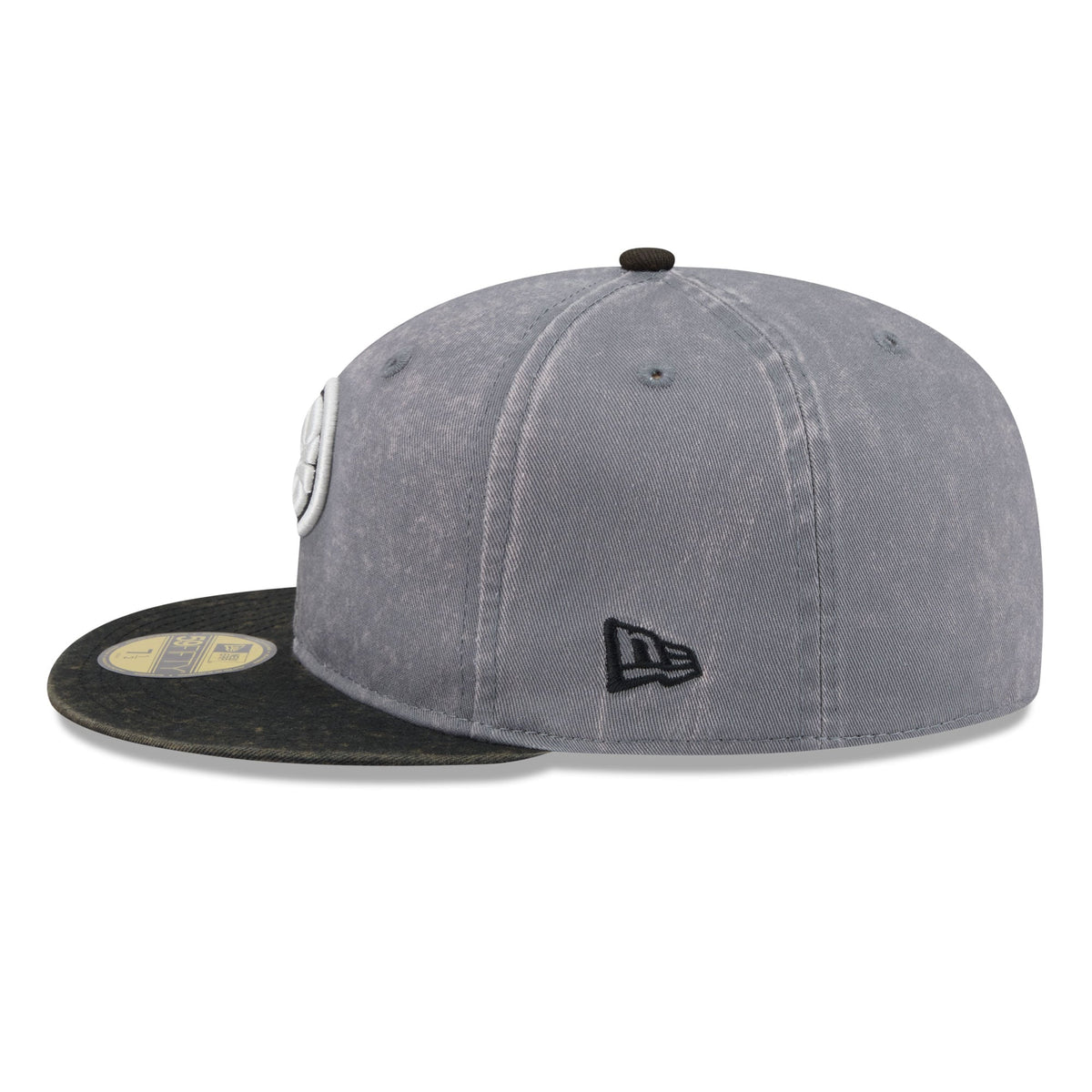 Men's Indiana Pacers New Era Gray/Black Washed 59FIFTY Fitted Hat
