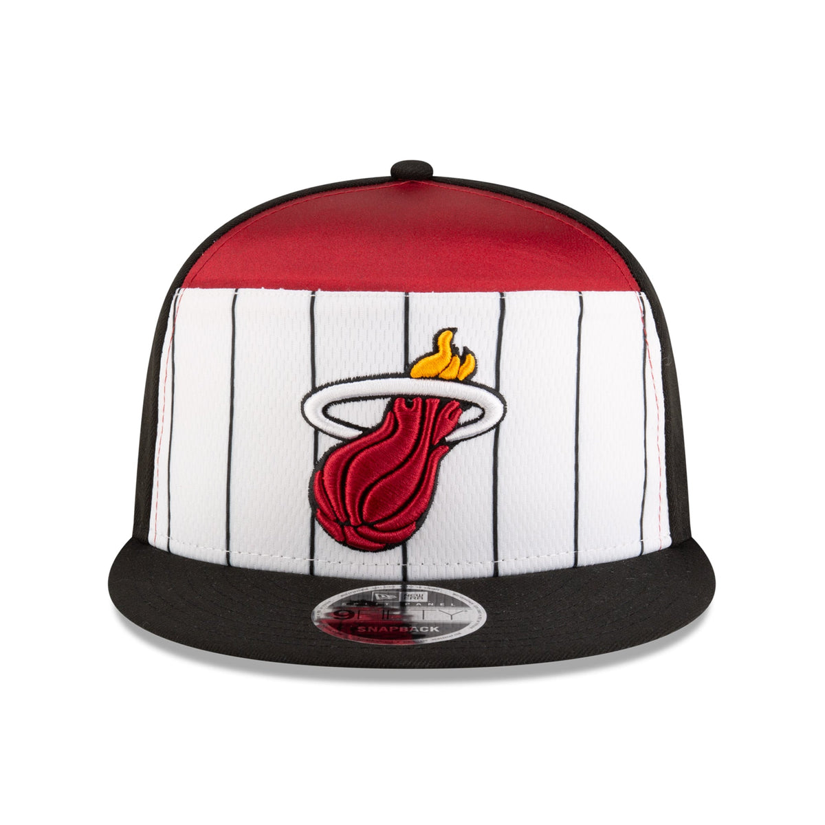 Men's Miami Heat  New Era White/Black 2025 NBA Tip Off Split Panel 9FIFTY Snapback Hat