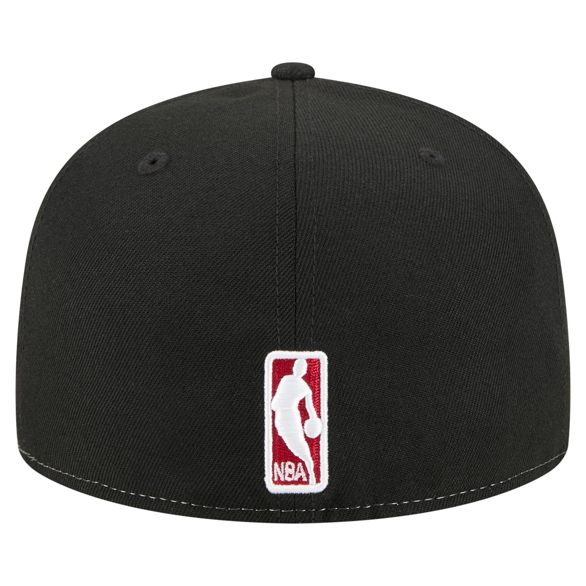 Men's Miami Heat  New Era White/Black Repeat 59Fifty Fitted Hat
