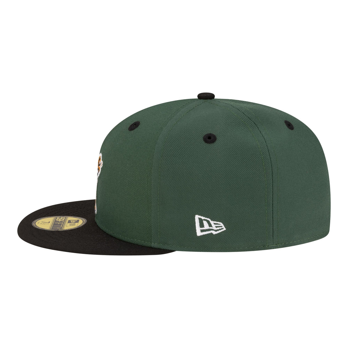 Men's Milwaukee Bucks  New Era Hunter Green/Black 80s Throwback 59FIFTY Fitted Hat