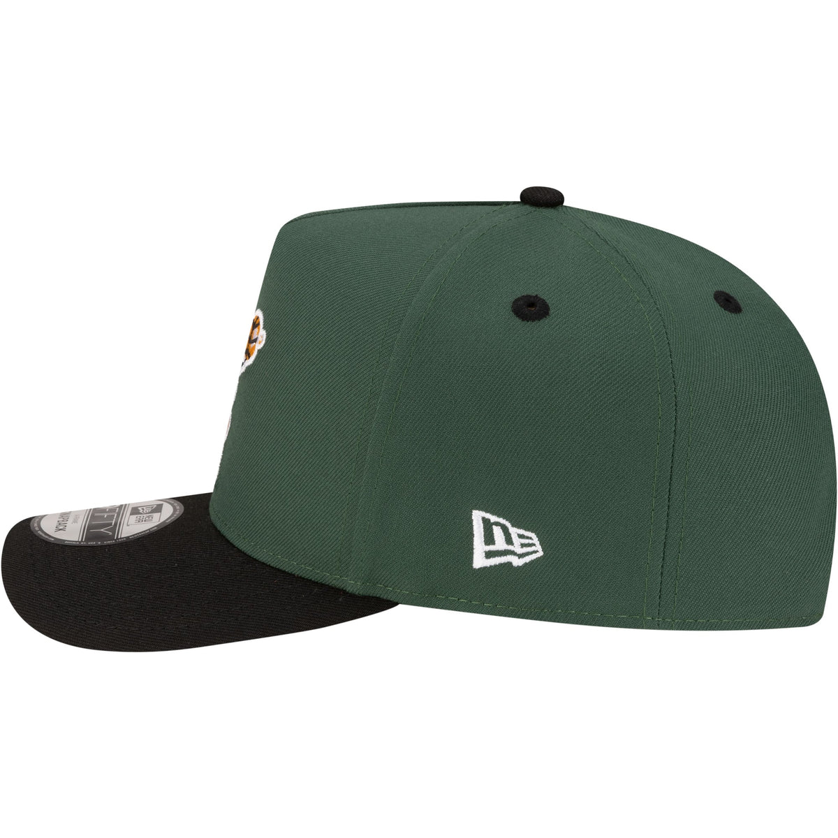 Men's Milwaukee Bucks  New Era Hunter Green/Black 80s Throwback A-Frame 9FIFTY Snapback Hat