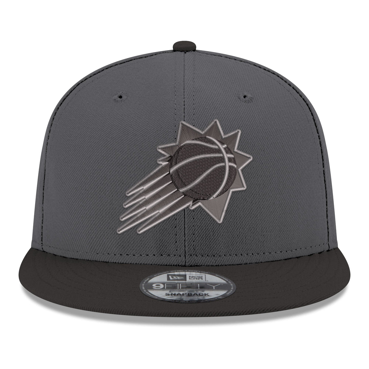 Men's Phoenix Suns New Era Gray/Black Logo 2-Tone 9FIFTY Snapback Hat