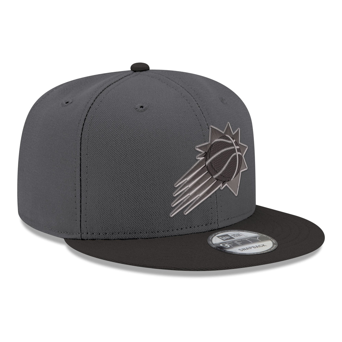 Men's Phoenix Suns New Era Gray/Black Logo 2-Tone 9FIFTY Snapback Hat