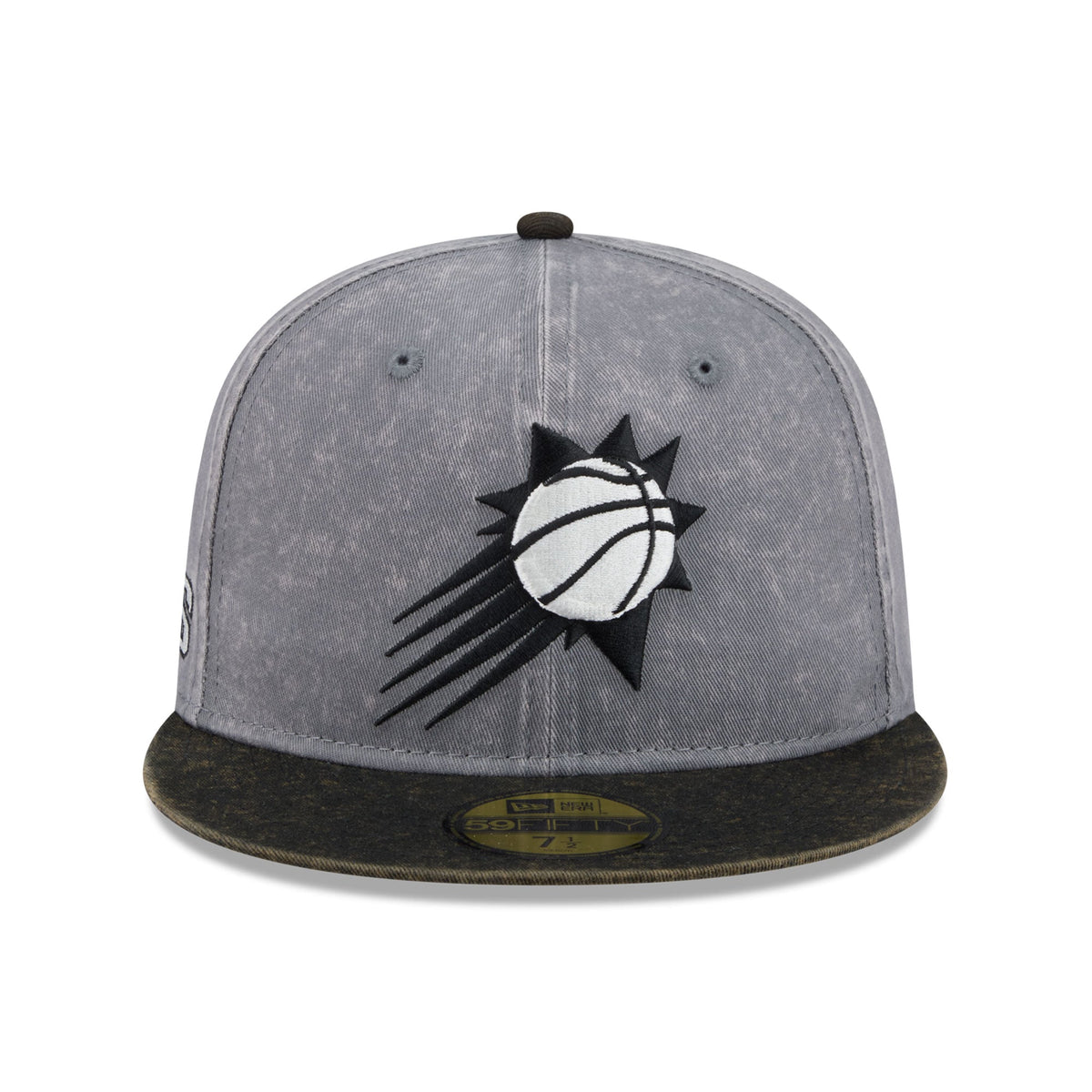 Men's Phoenix Suns New Era Gray/Black Washed 59FIFTY Fitted Hat
