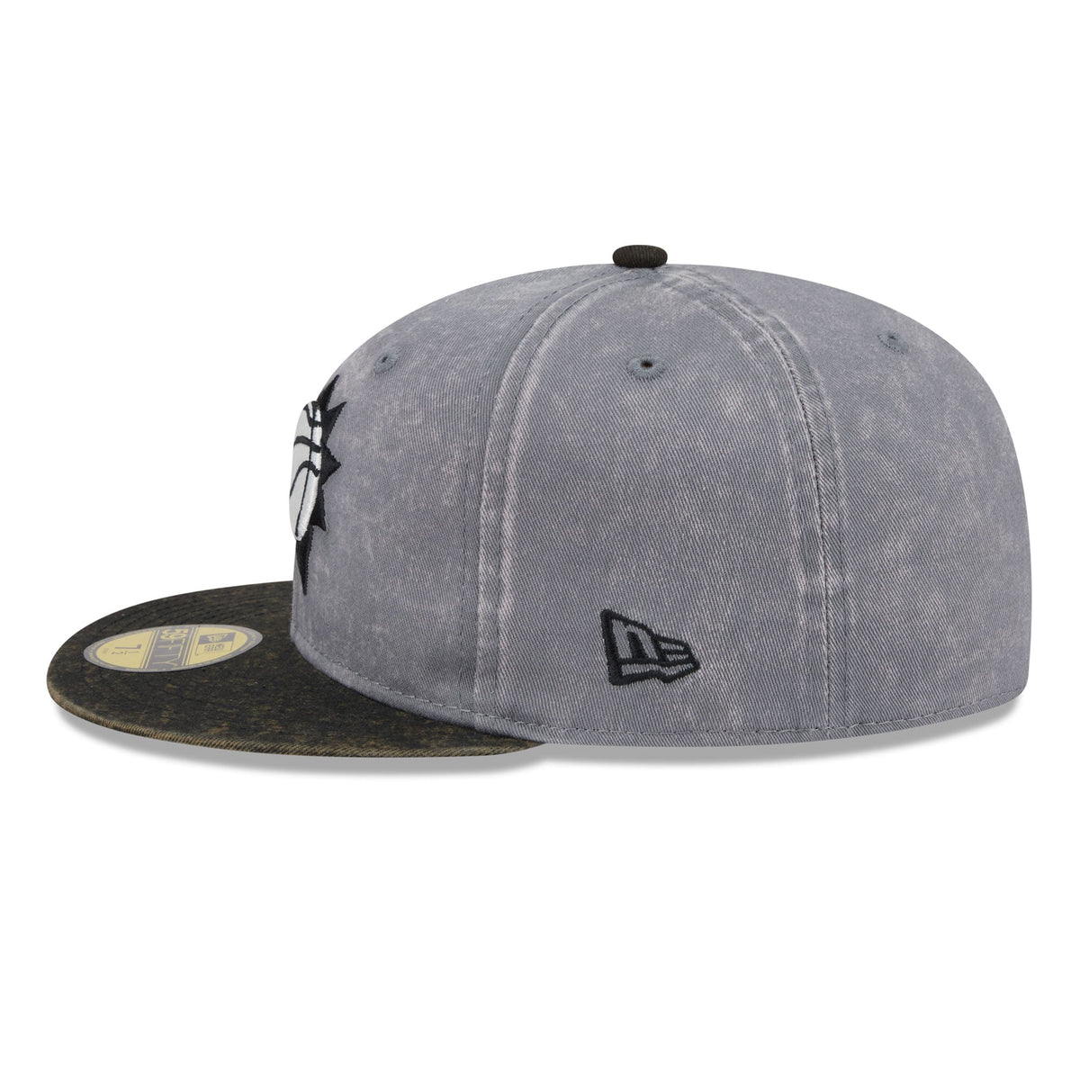 Men's Phoenix Suns New Era Gray/Black Washed 59FIFTY Fitted Hat