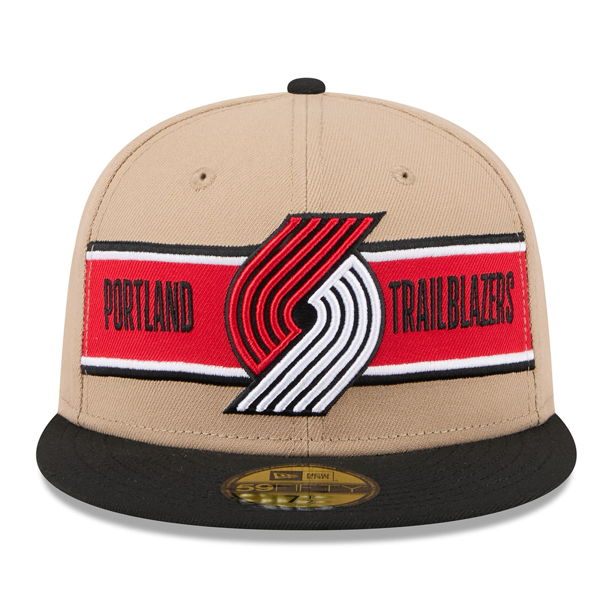 Men's Portland Trail Blazers New Era Tan/Black 2024 NBA Draft 59FIFTY Fitted Hat