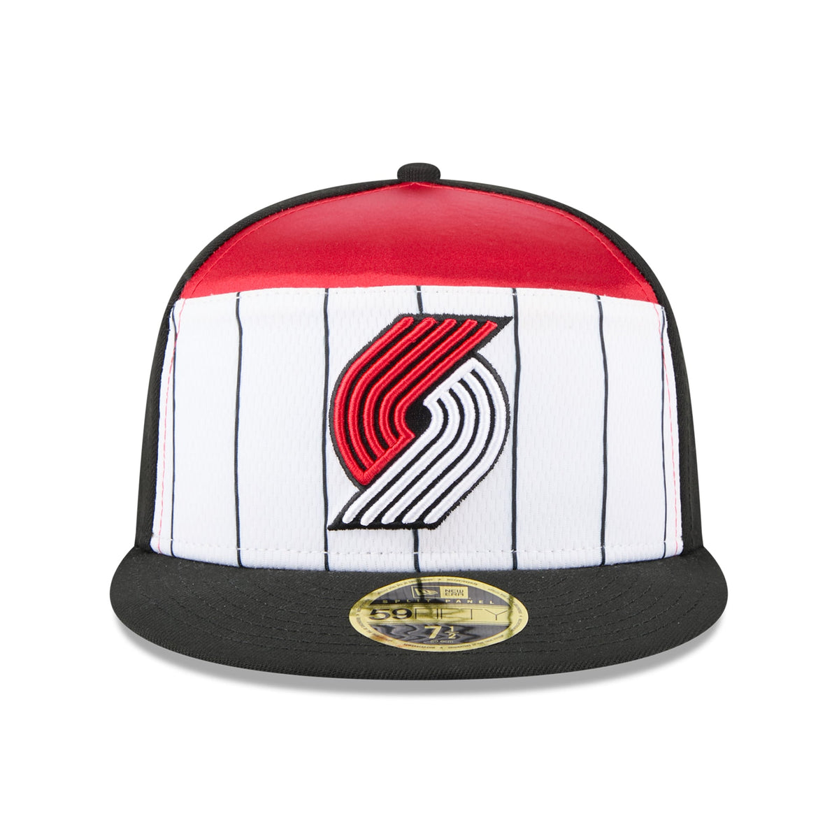 Men's Portland Trail Blazers  New Era White/Black 2025 NBA Tip Off Split Panel 59FIFTY Fitted Hat