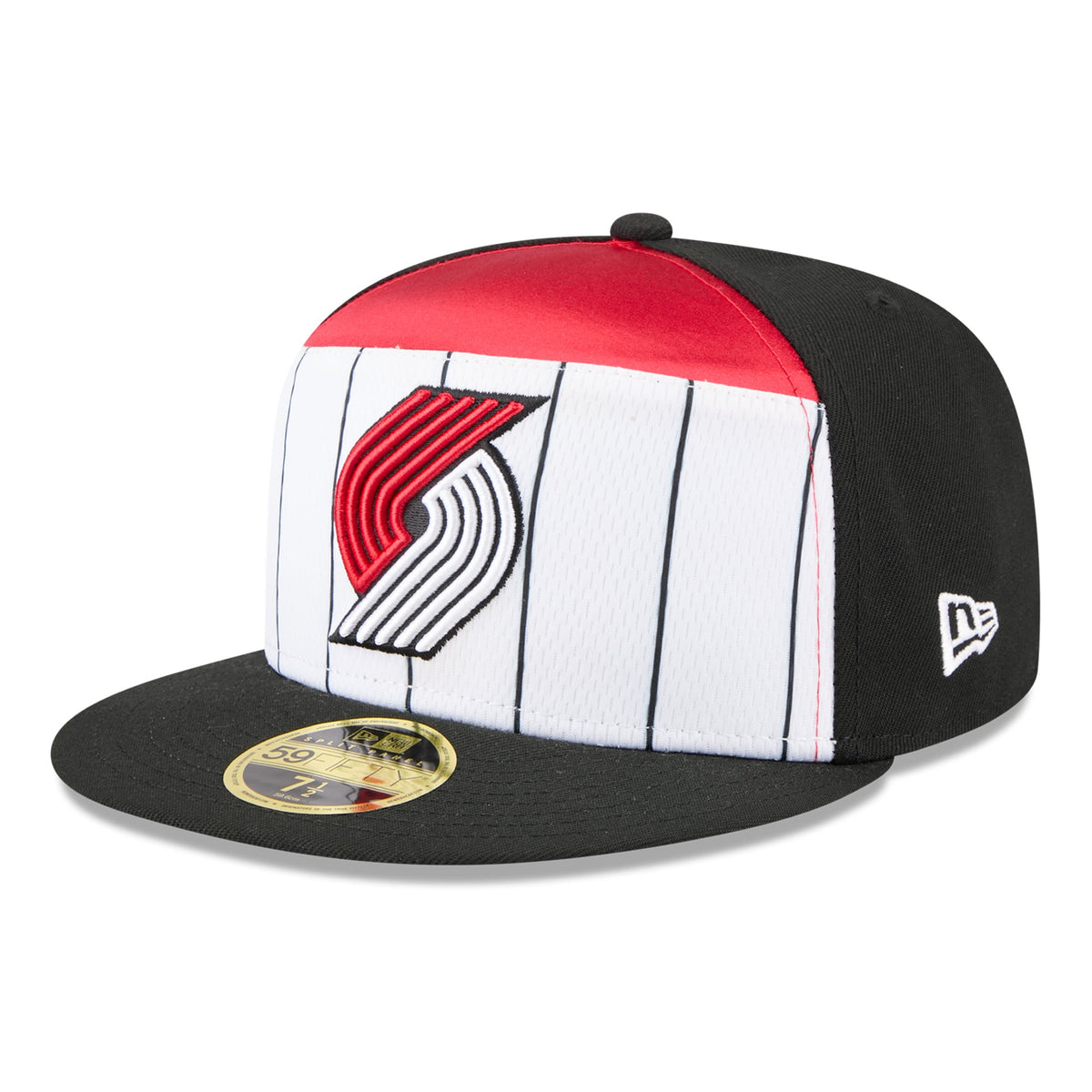 Men's Portland Trail Blazers  New Era White/Black 2025 NBA Tip Off Split Panel 59FIFTY Fitted Hat