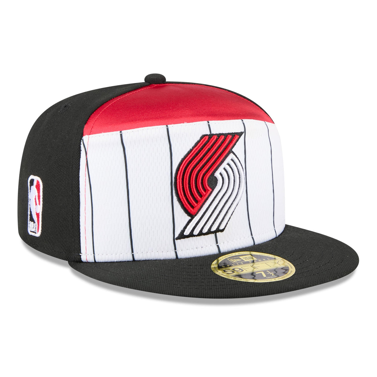 Men's Portland Trail Blazers  New Era White/Black 2025 NBA Tip Off Split Panel 59FIFTY Fitted Hat