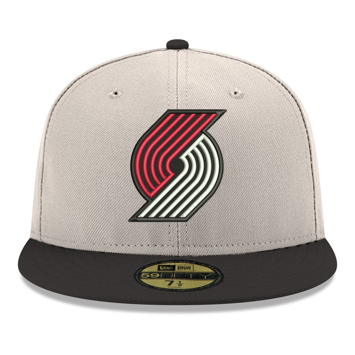 Men's Portland Trail Blazers  New Era Gray/Black Chrome 59FIFTY Fitted Hat