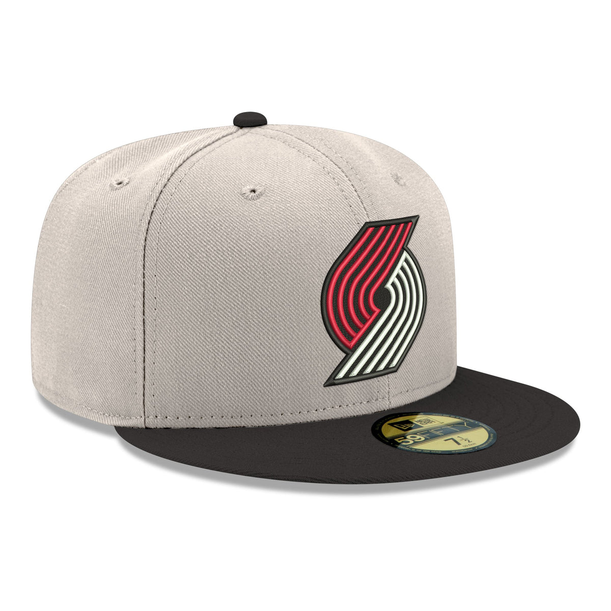 Men's Portland Trail Blazers  New Era Gray/Black Chrome 59FIFTY Fitted Hat