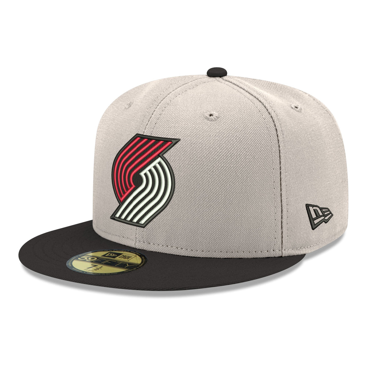 Men's Portland Trail Blazers  New Era Gray/Black Chrome 59FIFTY Fitted Hat