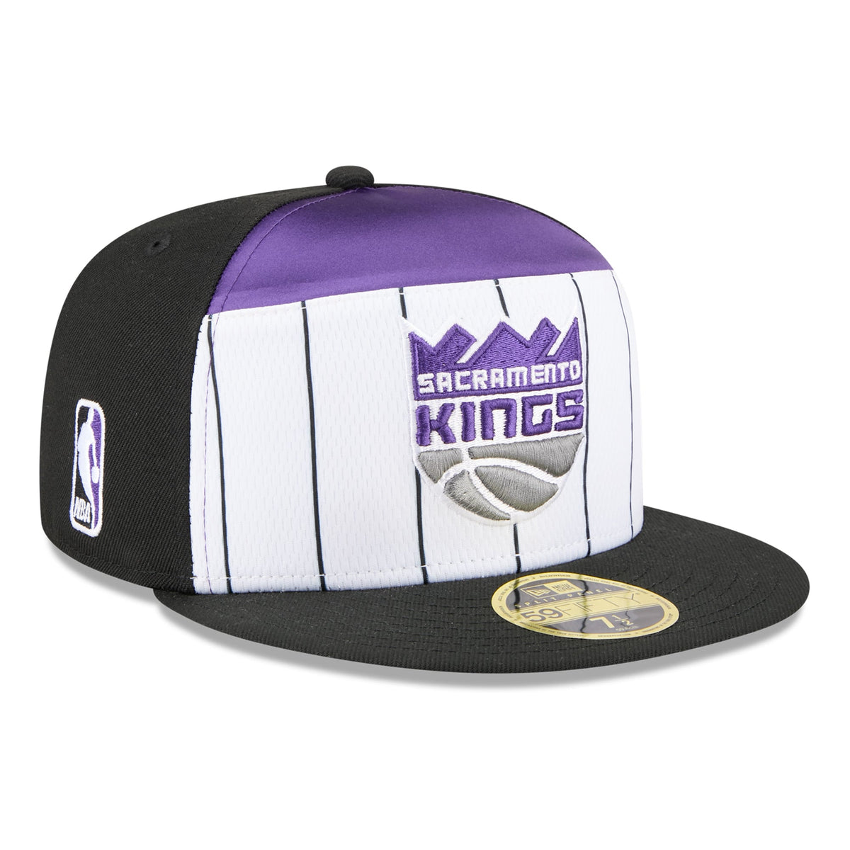 Men's Sacramento Kings  New Era White/Black 2025 NBA Tip Off Split Panel 59FIFTY Fitted Hat