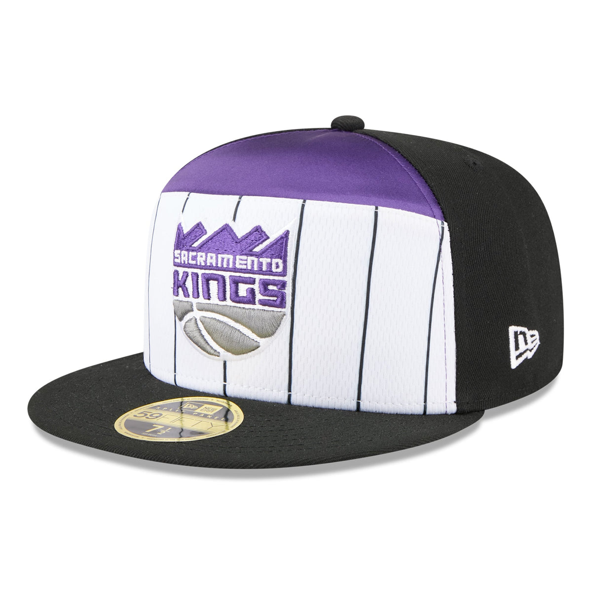 Men's Sacramento Kings  New Era White/Black 2025 NBA Tip Off Split Panel 59FIFTY Fitted Hat