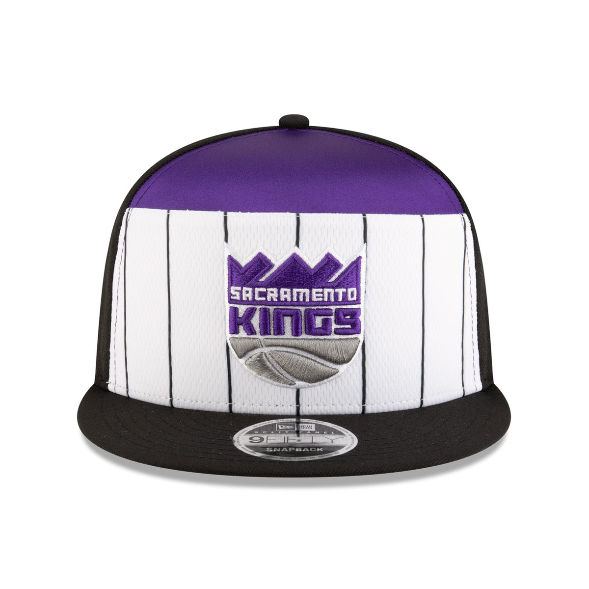 Men's Sacramento Kings  New Era White/Black 2025 NBA Tip Off Split Panel 9FIFTY Snapback Hat