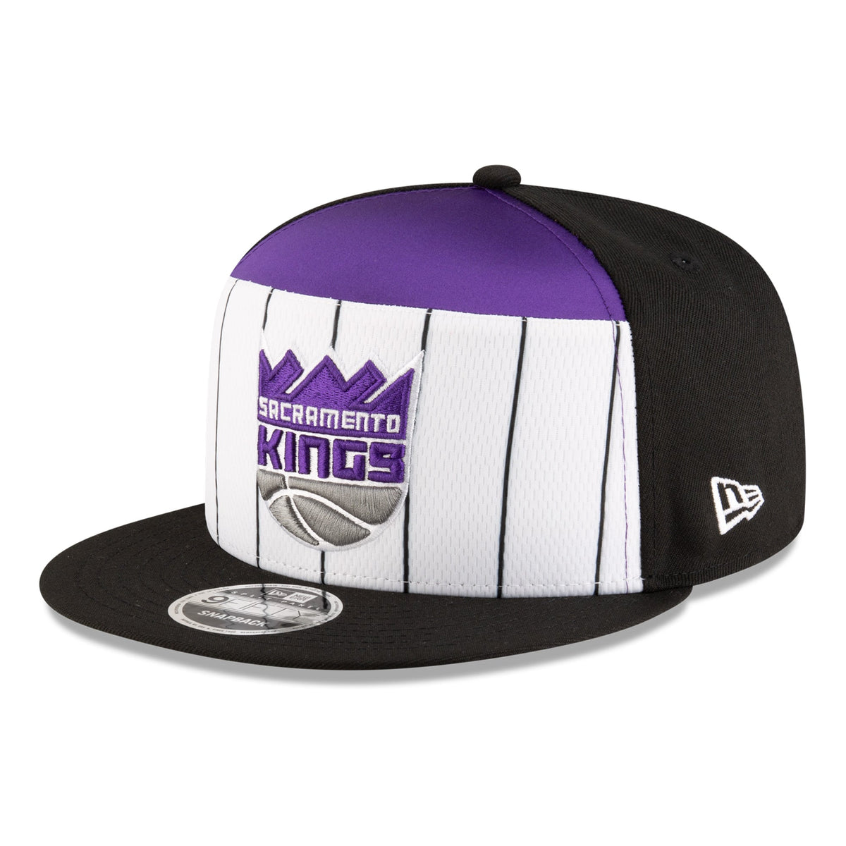 Men's Sacramento Kings  New Era White/Black 2025 NBA Tip Off Split Panel 9FIFTY Snapback Hat
