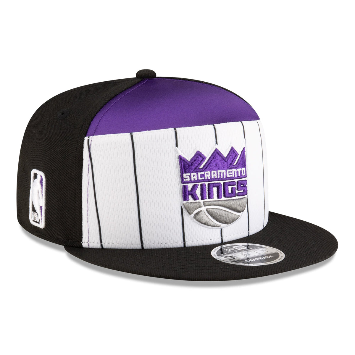 Men's Sacramento Kings  New Era White/Black 2025 NBA Tip Off Split Panel 9FIFTY Snapback Hat