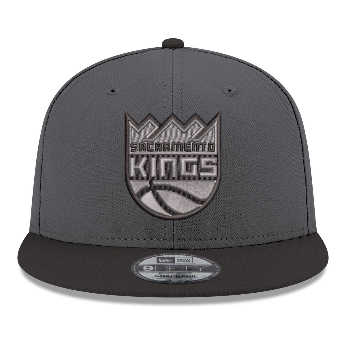 Men's Sacramento Kings New Era Gray/Black Logo 2-Tone 9FIFTY Snapback Hat