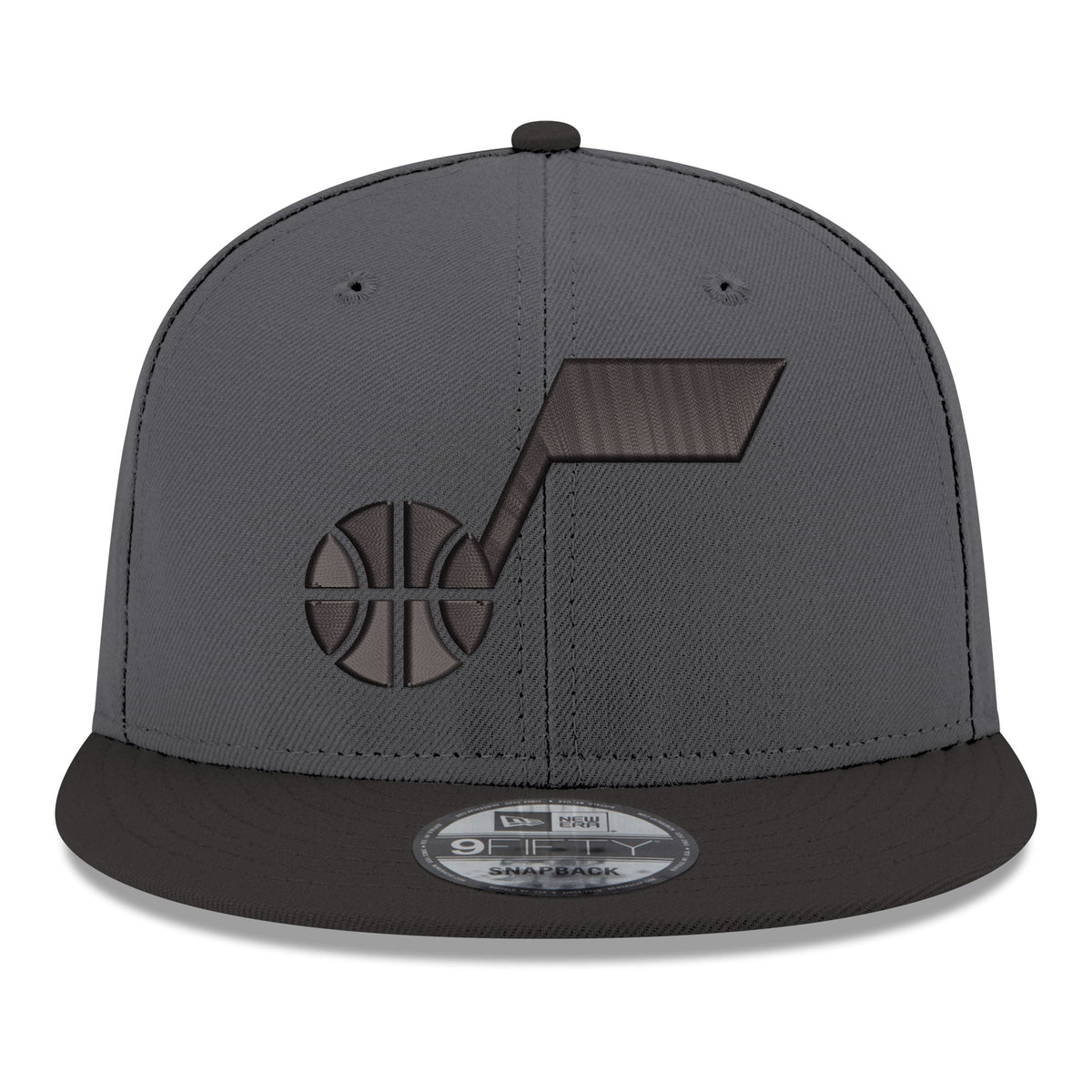 Men's Utah Jazz New Era Gray/Black Logo 2-Tone 9FIFTY Snapback Hat