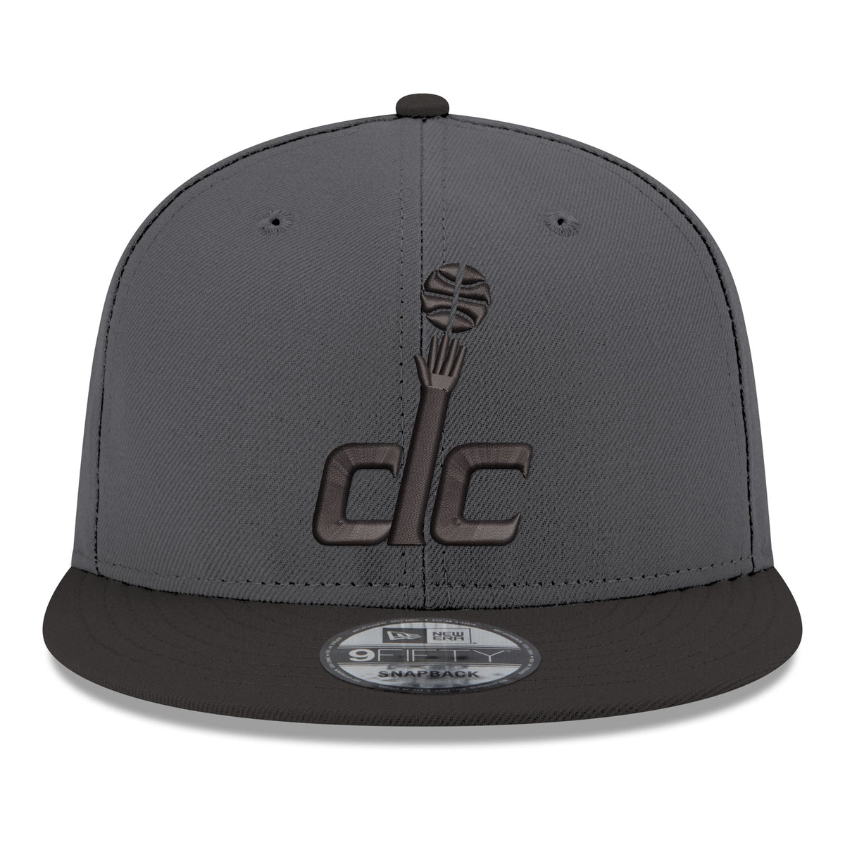 Men's Washington Wizards New Era Gray/Black Logo 2-Tone 9FIFTY Snapback Hat
