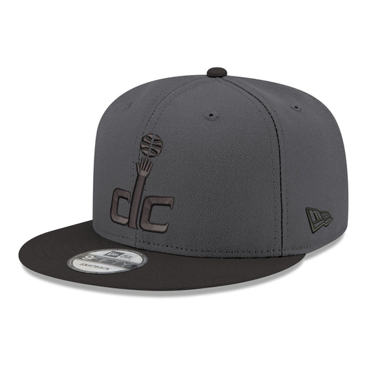 Men's Washington Wizards New Era Gray/Black Logo 2-Tone 9FIFTY Snapback Hat