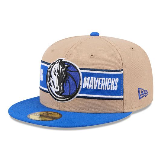 Men's Dallas Mavericks New Era Tan/Blue 2024 NBA Draft 59FIFTY Fitted Hat