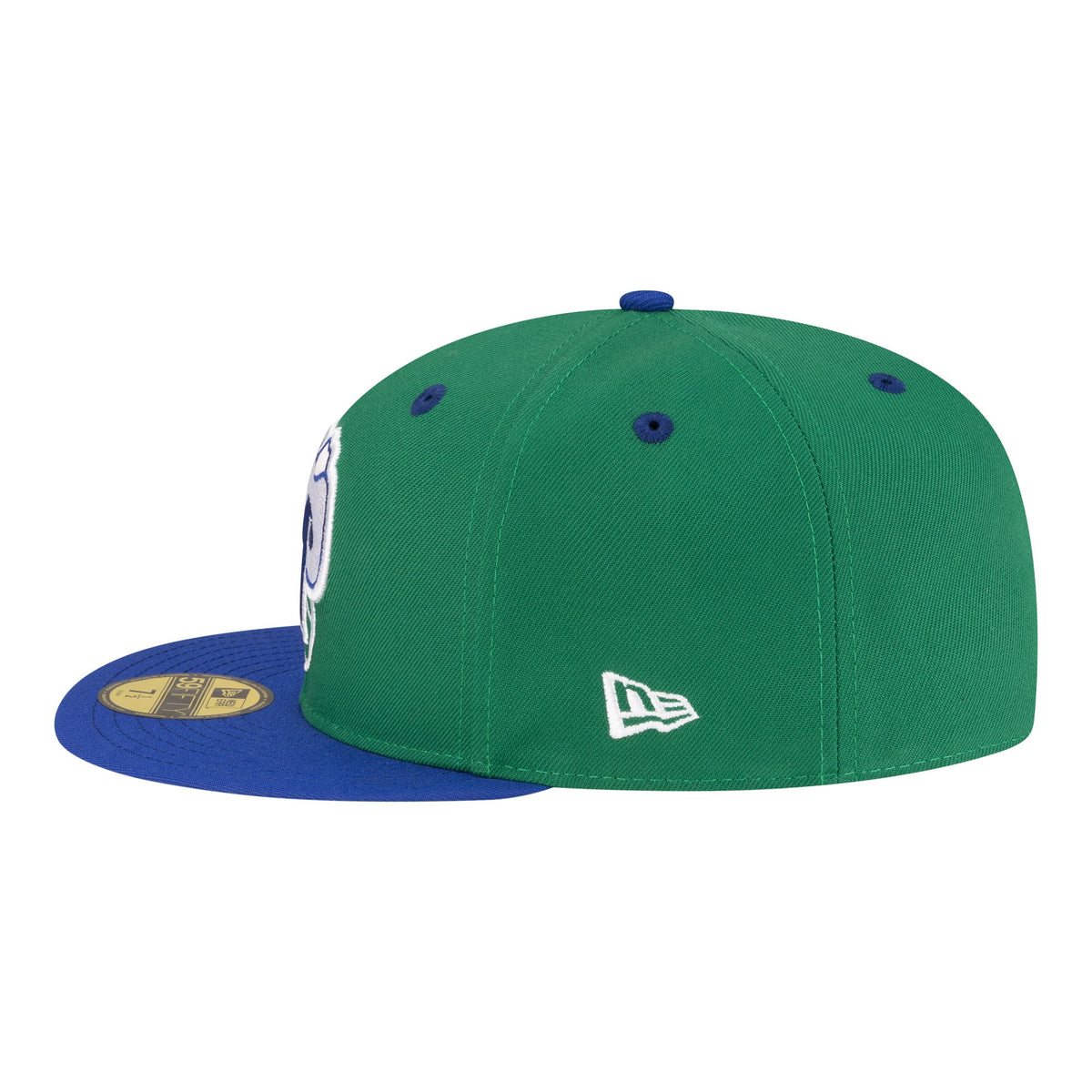Men's Dallas Mavericks  New Era Green/Blue 80s Throwback 59FIFTY Fitted Hat