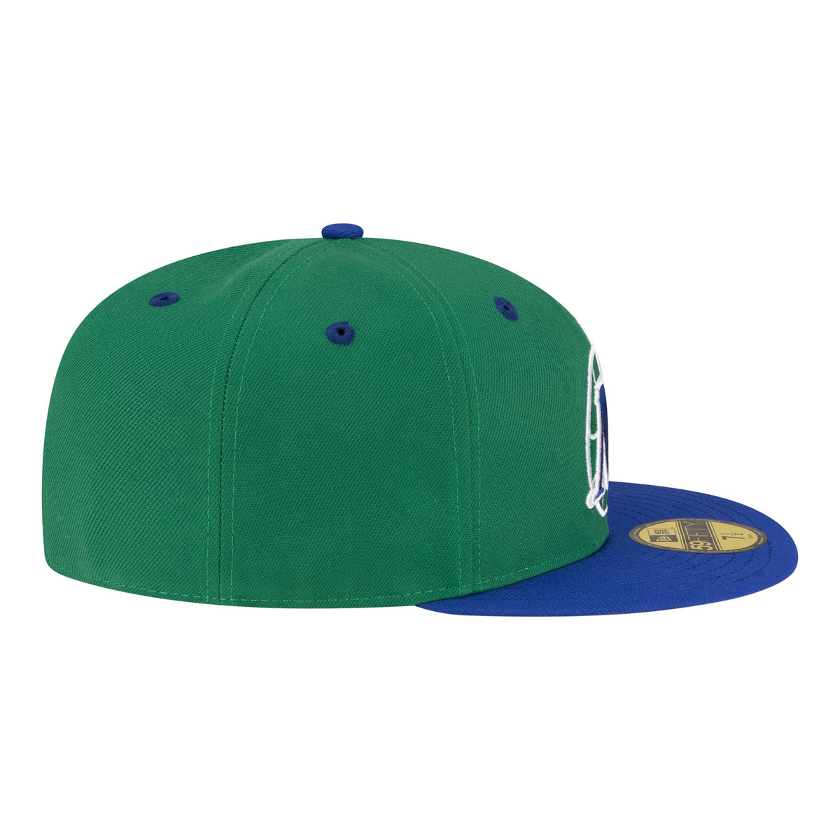 Men's Dallas Mavericks  New Era Green/Blue 80s Throwback 59FIFTY Fitted Hat