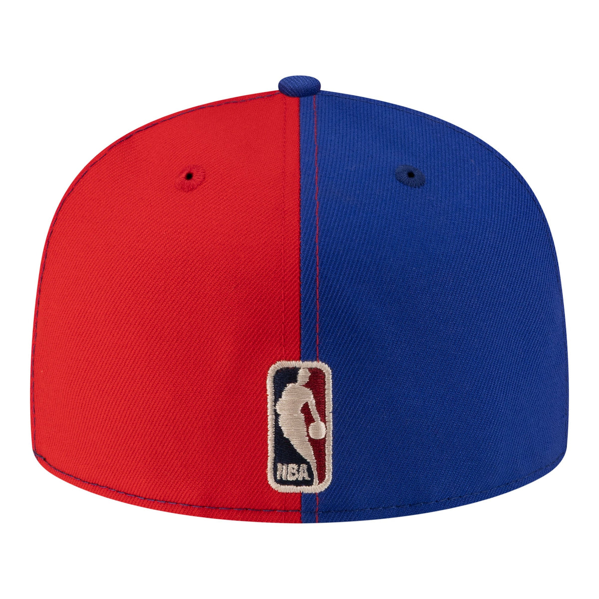 Men's Detroit Pistons  New Era Red/Blue 80s Throwback Pinwheel 59FIFTY Fitted Hat