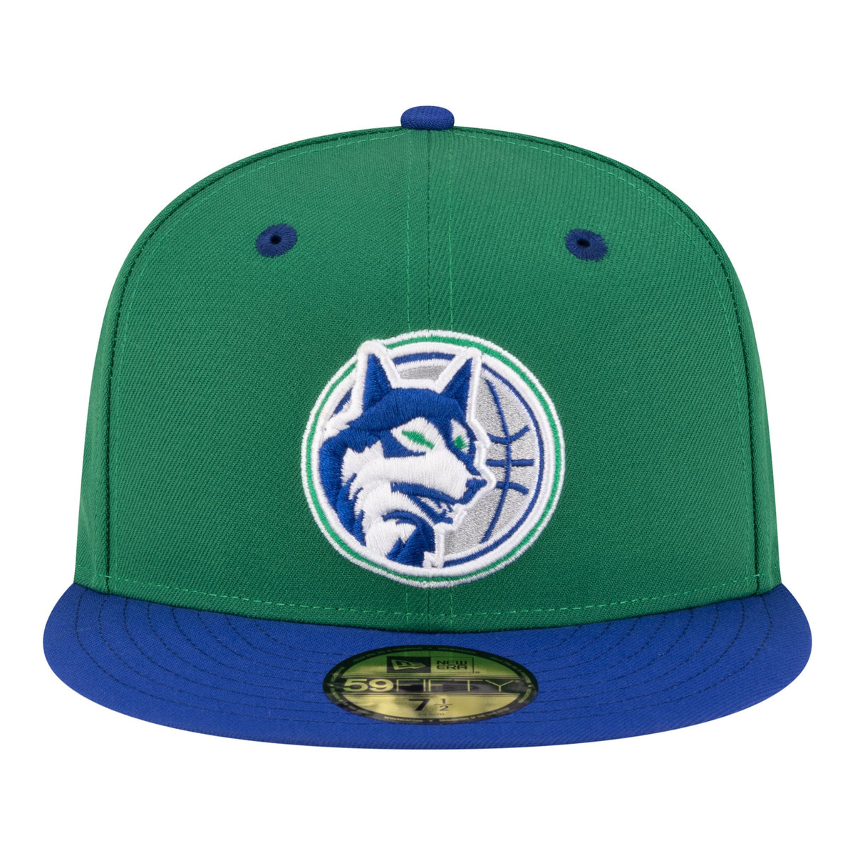 Men's Minnesota Timberwolves  New Era Green/Blue 80s Throwback 59FIFTY Fitted Hat