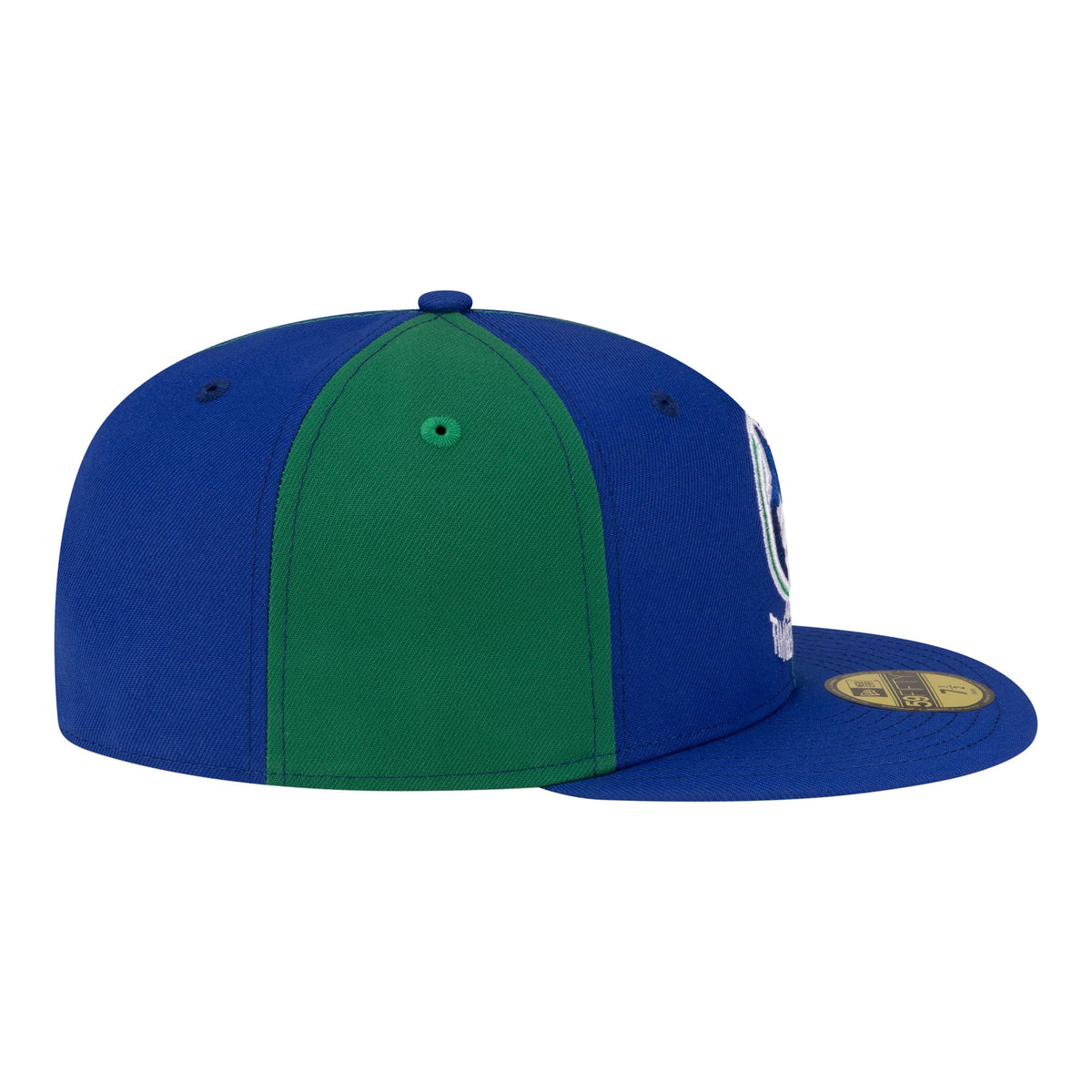 Men's Minnesota Timberwolves  New Era Green/Blue 80s Throwback Pinwheel 59FIFTY Fitted Hat
