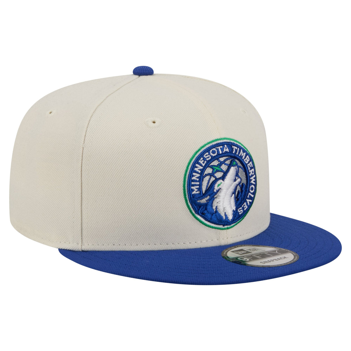 Men's Minnesota Timberwolves New Era White/Blue 9FIFTY Snapback Hat