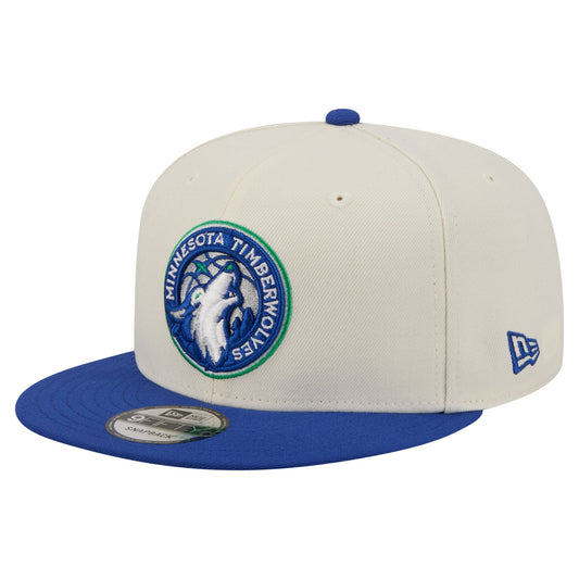 Men's Minnesota Timberwolves New Era White/Blue 9FIFTY Snapback Hat