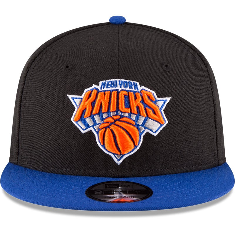 Men's New York Knicks New Era Black/Blue 2-Tone 9FIFTY Adjustable Snapback Hat