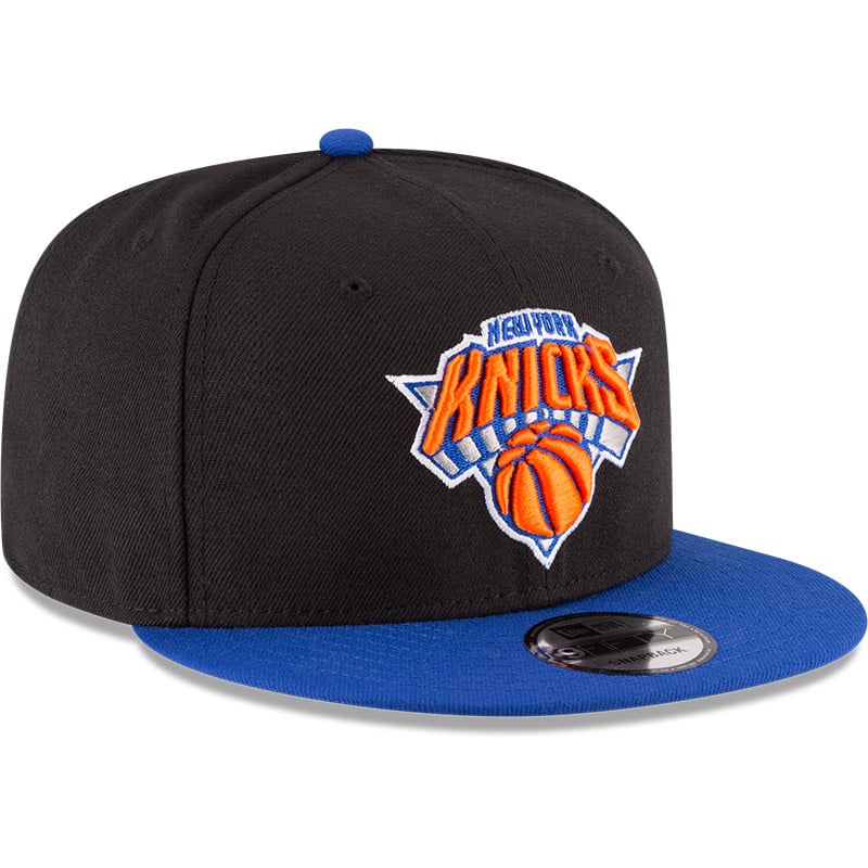 Men's New York Knicks New Era Black/Blue 2-Tone 9FIFTY Adjustable Snapback Hat
