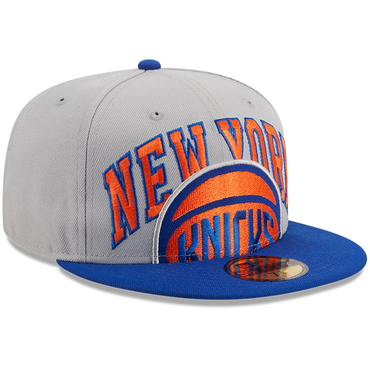 Men's New York Knicks New Era Gray/Blue Tip-Off Two-Tone 59FIFTY Fitted Hat