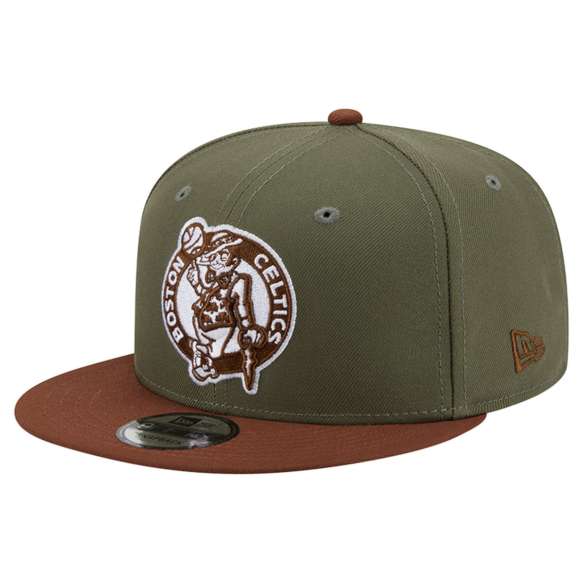 Men's Boston Celtics  New Era Green/Brown Color Pack 9FIFTY Snapback Hat