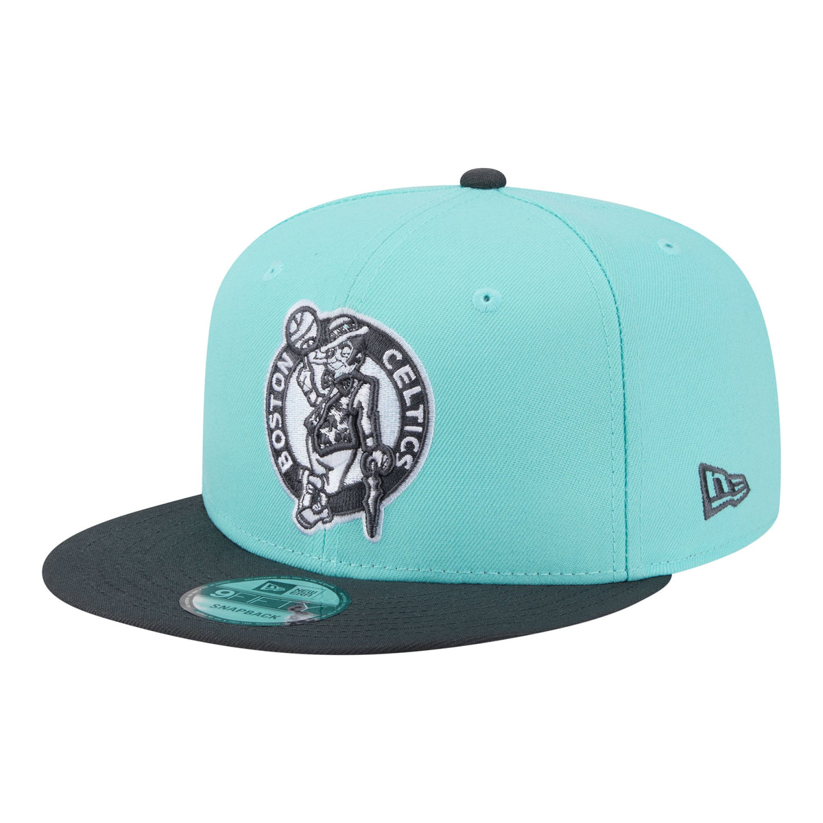 Men's Boston Celtics New Era Turquoise/Charcoal Color Pack Two-Tone 9FIFTY Snapback Hat