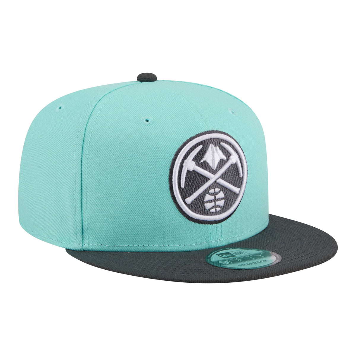 Men's Denver Nuggets New Era Turquoise/Charcoal Color Pack Two-Tone 9FIFTY Snapback Hat
